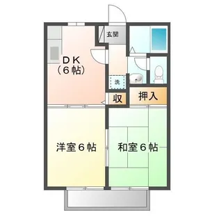 ビーラインアワネ A【0202号室】の間取り