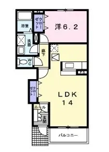 MAI DEA【0102号室】の間取り