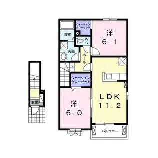 クラリス【204号室】の間取り