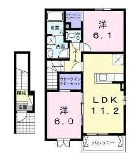 ベル メゾンB【2階】の間取り