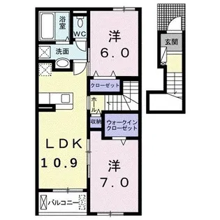 ルソンドプランタン【0202号室】の間取り