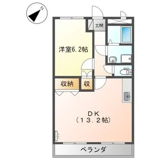アプリコット ハウス【0102号室】の間取り