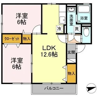 セジュールブランシェ【201号室】の間取り