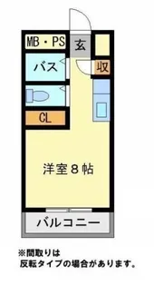 メゾンエル御幸【0413号室】の間取り