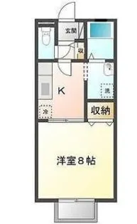 ドゥ・セナクール A【102号室】の間取り