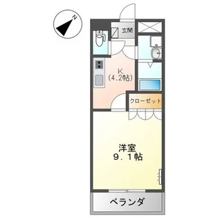 アルカディア明日香【0103号室】の間取り