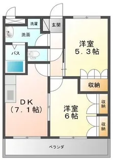 グリーンヒルズ曙【0403号室】の間取り