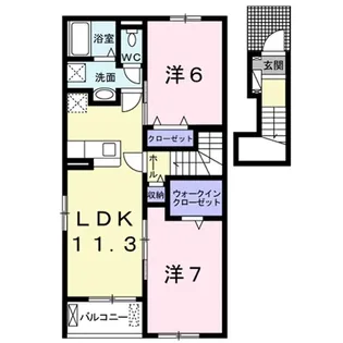 コンコードB【0203号室】の間取り