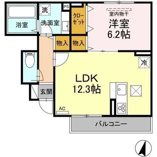 杜 セゾン【105号室】の間取り
