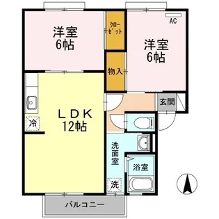 ビラ芳翠A【0205号室】の間取り