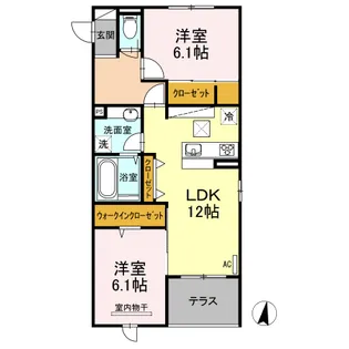 アリエッタ光南町【0101号室】の間取り