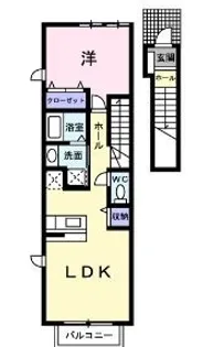 ベルシティSATO B【203号室】の間取り