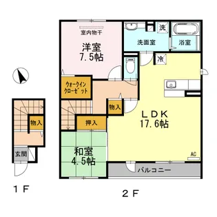 清風・光風 清風【202号室】の間取り