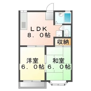 ヴェルジェ【0202号室】の間取り