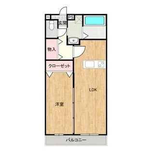 ディアコート桜【0102号室】の間取り