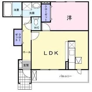 ロジュマン グラシューK【0102号室】の間取り