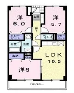 ミレニアム アリュール【0302号室】の間取り