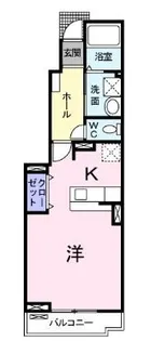 プランタンローズ【0102号室】の間取り