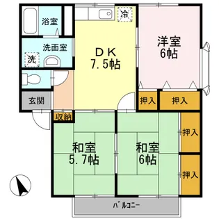 プレジール大前 B棟【0101号室】の間取り