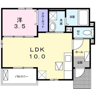 レスポワール東深津【0101号室】の間取り