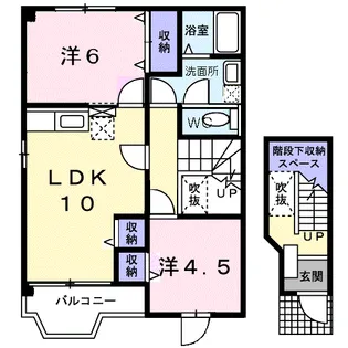 コージーハウス石井B【0201号室】の間取り