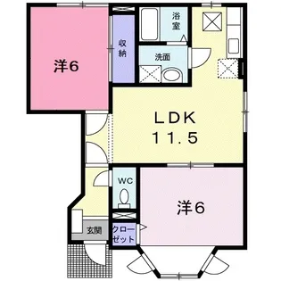 ラヴィリントスA【102号室】の間取り