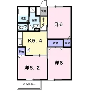 ニューコーポ高屋 B【0201号室】の間取り
