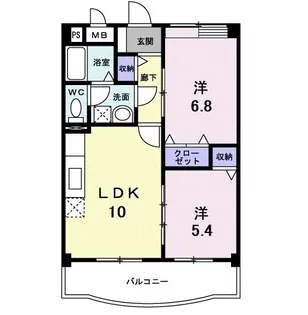 ヴェルドミールS【103号室】の間取り