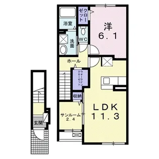 ブライト【0202号室】の間取り