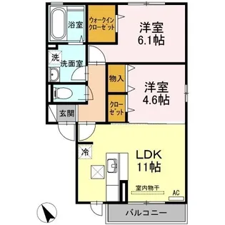 グリーンハイム【0205号室】の間取り