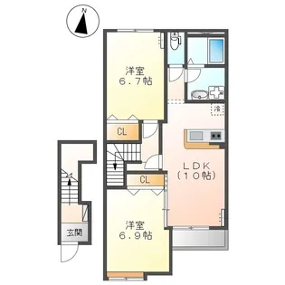 ビビエンダⅡ【0202号室】の間取り