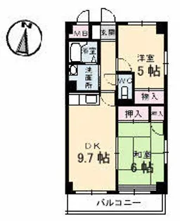 ジュネス南蔵王 弐番館【301号室】の間取り