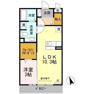 ノール リヴィエール ドゥ【0102号室】の間取り