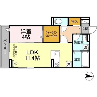 リバーサイドT【0105号室】の間取り