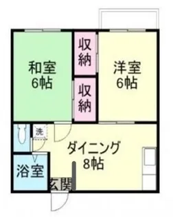 レピュート石丸【1-2号室】の間取り