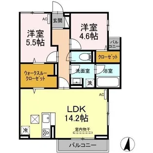 D-residence西町【101号室】の間取り