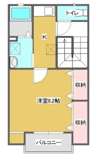 apartment IN WEST【202号室】の間取り