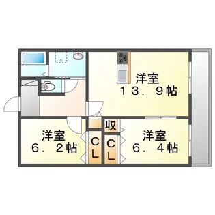 セレーネ【102号室】の間取り