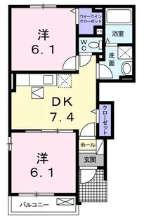 サンリット スクエアC【0101号室】の間取り