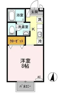 ヴィラⅡ【0202号室】の間取り