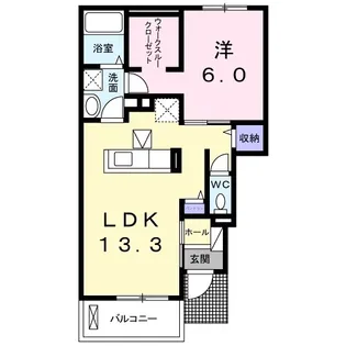 アクアコート【0102号室】の間取り