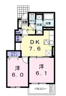 サンライズ【0101号室】の間取り