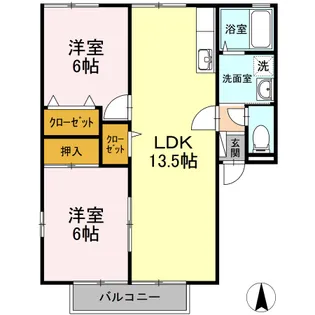 サンヴェール A棟【0201号室】の間取り