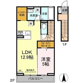 シャルマン本庄【0203号室】の間取り