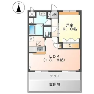 ボンヌ シャンス【101号室】の間取り