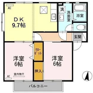 パレス新浜 A棟【0201号室】の間取り