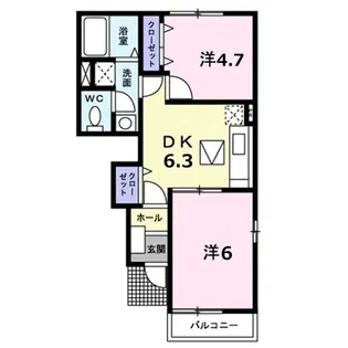 アヴェニールA【0103号室】の間取り