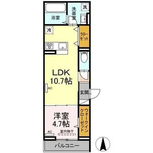メラヴィリア【0301号室】の間取り