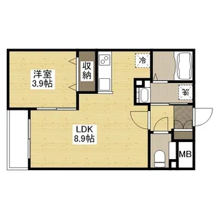月光東福山駅前【0313号室】の間取り