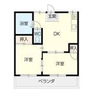 エステート浜前【0102号室】の間取り
